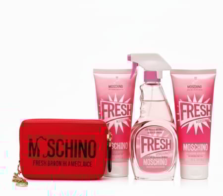 مجموعة موسكينو بينك فريش كوتير او دي بارفات عطر 100ملي  حقيبة يد