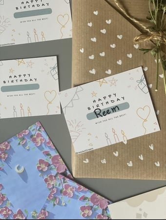 كرت اهداء - happy birthday