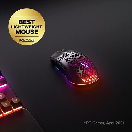 فأرة إحترافية ستيل سيرياس أيروكس 3 أسود الاسلكية