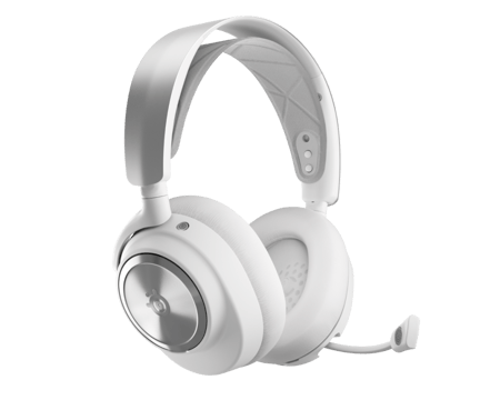 سماعة ستيل سيريس اصدار Arctis Nova Pro P أبيض اللاسلكية