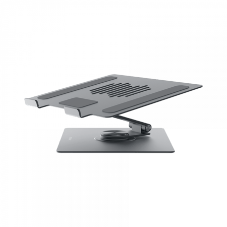 حامل لابتوب موماكس قابل للدوران 360 درجة ألومنيوم - رمادي