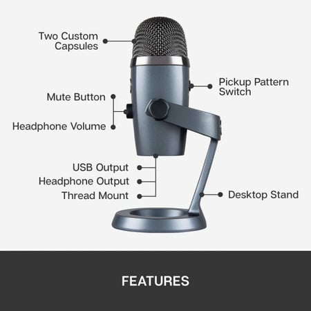 Logitech Blue Yeti Nano Premium USB Microphone