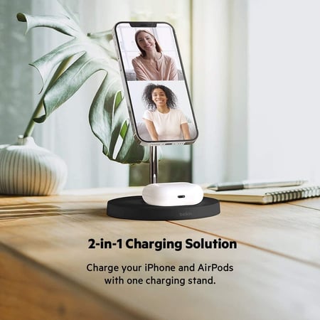 BOOST CHARGE PRO 2 in 1 Wireless Charger Stand with MagSafe 15W