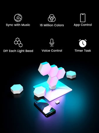 Cololight Hexagon LED Light Works with Alexa