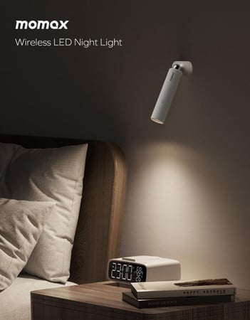 إضاءة مكتبية موماكس متنقل سنابلوكس LED نايت لايت - أبيض