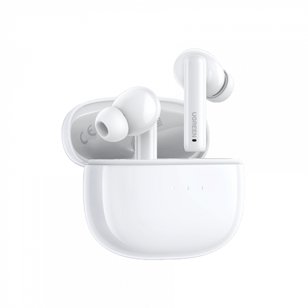 سماعة أذن يوجرين لاسلكية هاي تون تي 3 مع خاصية إلغاء الضوضاء النشط - أبيض