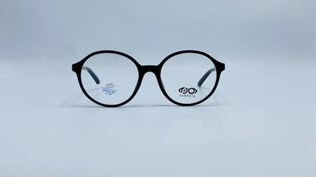 نظارة طبية بلاستيك دائرية اللون أسود رقم الموديل  8259C2