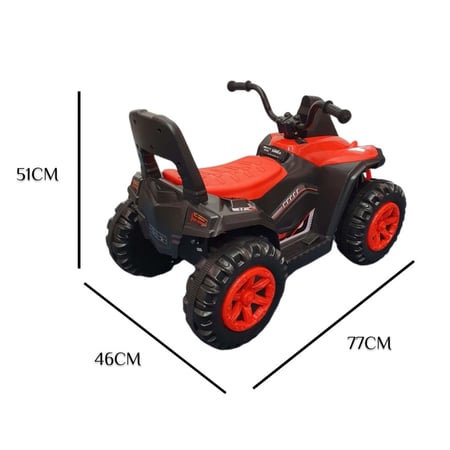 أبعاد دباب أطفال كهربائي