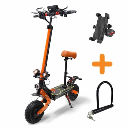 سكوتر كهربائي للكبار بمحركين وكرسي قابل للأزالة