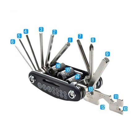 مجموعة مفاتيح 16 مفتاح لاصلاح الدراجات و السكوترات