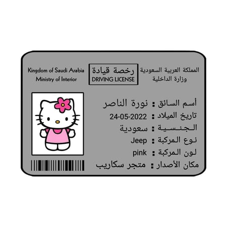 رخصة قيادة للاطفال