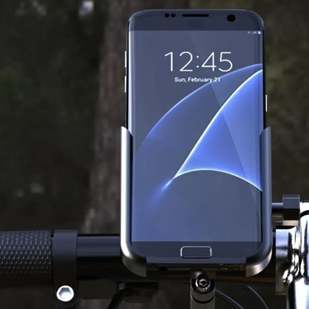 حامل للجوال للدراجات النارية والهوائية مصنوع من الألمنيوم