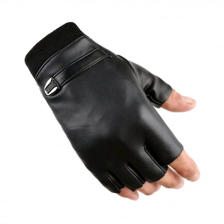 قفاز رياضي بفتاحت أصابع مصنوع من الجلد