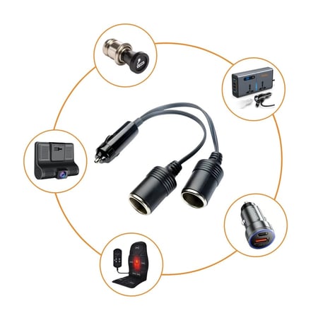 تحويل الولاعة لمخرجين 12v - 24v