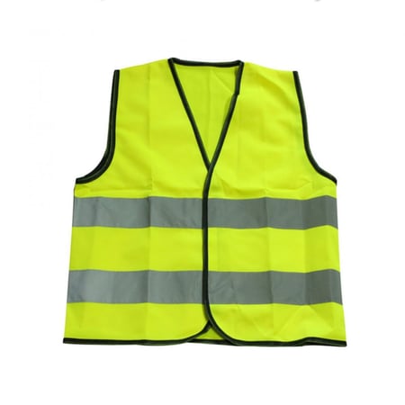سترة السلامة العاكسة لون أصفر و رمادي