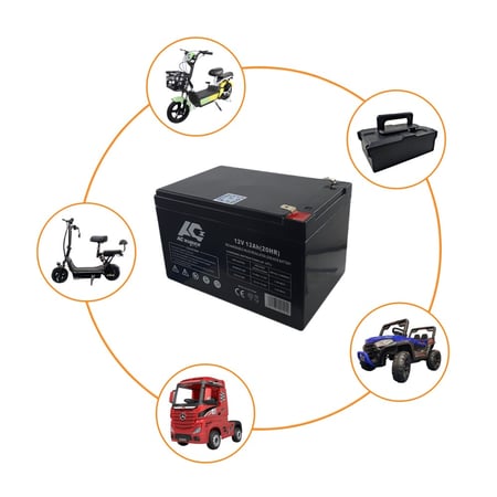 بطارية بقوة 12v 12a مناسبة للدراجات وسيارات الأطفال والعديد من الأجهزة
