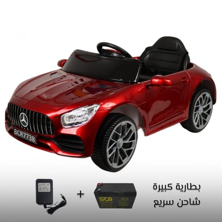 سيارة أطفال كهربائية مرسيدس تحكم من الجوال مناسبة لعمر 2 - 6 سنوات + شاحن سريع