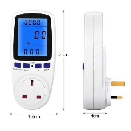 جهاز قياس طاقة الأجهزة الكهربائي مقبس UK
