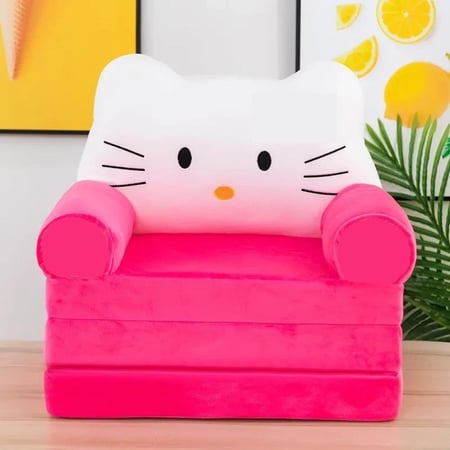 كرسي صغيرة قابلة للطي للأطفال علي شكل كاتي اللطيفه بحجم 47 أنش