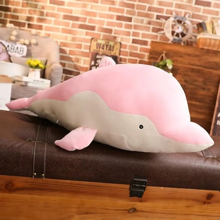 دمية دولفين القطنية العملاقة بحجم 100 سم - أزرق