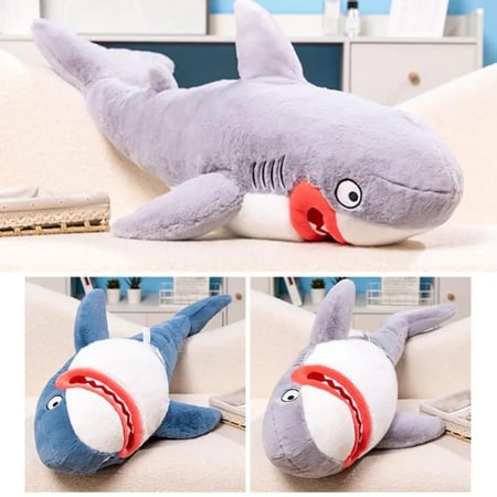 قرش أحمر الشفاه - وسادة ودمية محشوة بحجم 100 سم