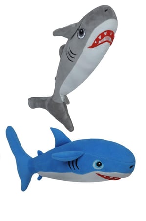 دمية القرش الغاضب بحجم 12 إنش - رمادي
