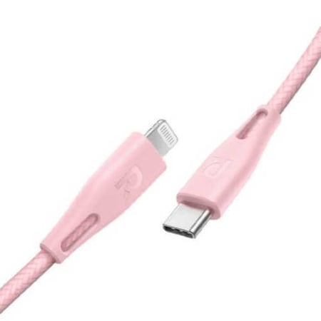 راف باور كيابل  تايب سي ايفون 1 متر وردي - دليل كوم اختيارك نحو التميز