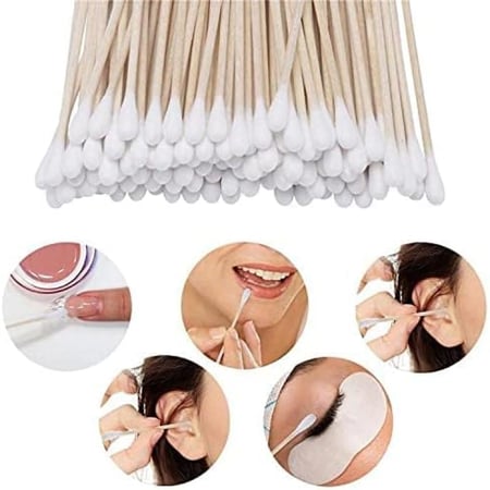 أعواد قطن 200 حبة أعواد تنظيف طبية متعددة الاستخدام