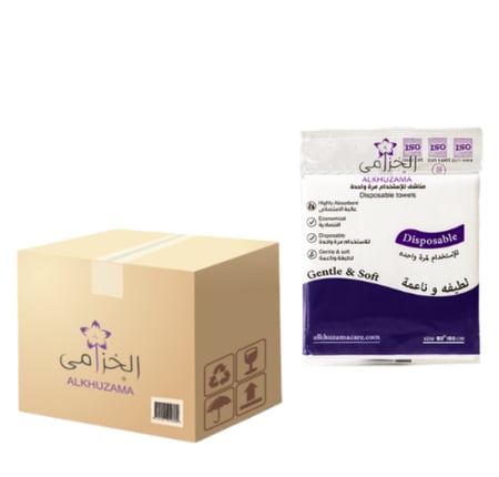 كرتون الخزامى مناشف لمرة واحدة ( cm 160 * 80 )200 حبه