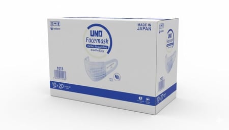 كرتون كمامات حرير اونو بلس اليابانية (200 كمامة)