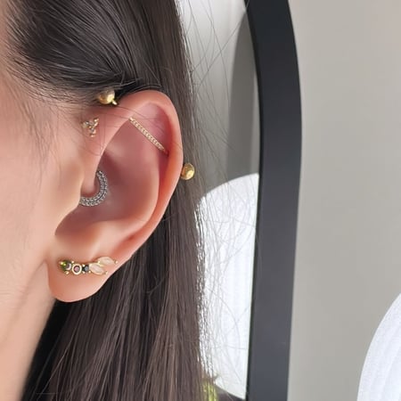 Industrial Gold Crystal Piercing