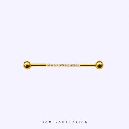 Industrial Gold Crystal Piercing