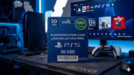 بطاقة هدايا متجر بلايستيشن سعودي 20 دولار PS4/PS5
