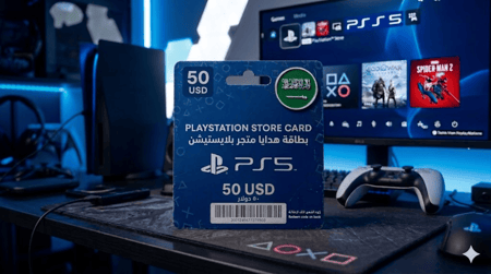 بطاقة هدايا متجر بلايستيشن سعودي 50 دولار PS4/PS5