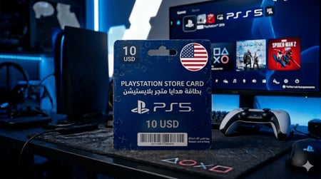 بطاقة هدايا متجر بلايستيشن ستور أمريكي 10 دولار PS4/PS5