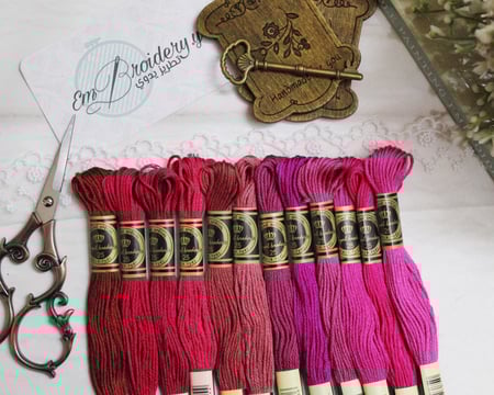 خيوط التطريز درجات روز