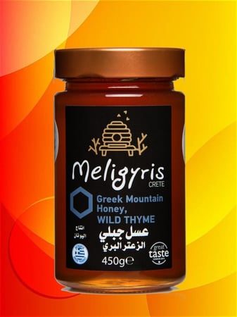 عسل الزعتر البري ( جبلي ) حائز على جائزة افضل طعم من لندن ) انتاج شركة ميليجرس اليونان إمداد بالطاقة والحيوية إذابة الدهون المتراكمة علاج الاضطرابات التي تتعلق بالجهاز التنفسي، وخاصة الربو، والسعال. واضطرابات الجهاز الهضمي ويقلل من التوتر ويقوى الشعر