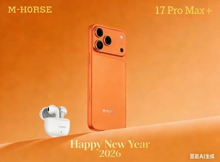 جوال ام هورس17برو ماكس شبية الايفون 128قيقا  +M-HORSE 17 Pro max