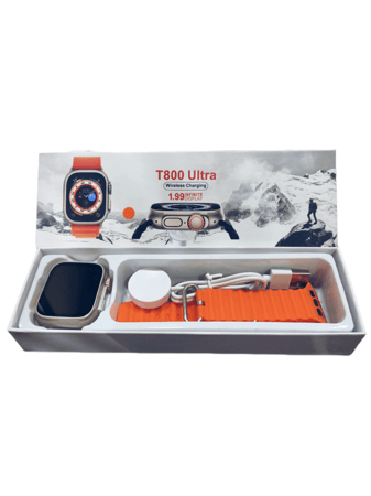الساعه الذكية T800 الترا مقاس 49 اداء رائع وجوده عاليه شاحن لاسلكي وشاشة كامله وبرنامج خاص عرض خاص والكميه محدوده