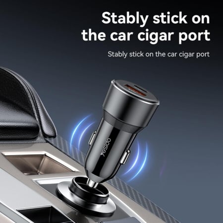 شاحن سيارة فائق السرعة Yesido Y64 PD30W Type-C + QC20W USB الاصلي