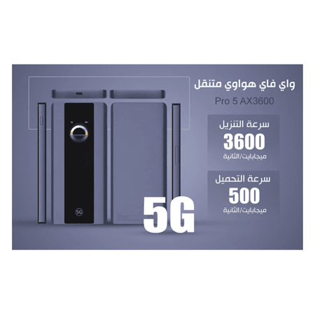 راوتر بروفي 5G متنقل واي فاي برو 5 E6888-982، راوتر هوت سبوت واي فاي للجيب بشاشة لمس OLED 3.6Gbps تحميل 500Mbps تحميل واي فاي 6 بلس مع بطارية 7000mAh