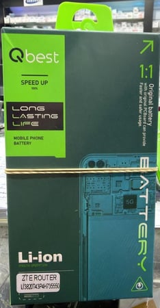 بطارية راوتر زدتي Qbest مخصصة لجهاز راوتر من نوع ZTE، وتحمل رقم الموديل L13820T43P4H735550.