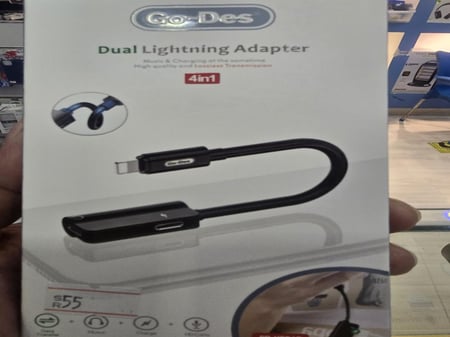 وصلة ايفون الى شاحن وسماعه من go-des