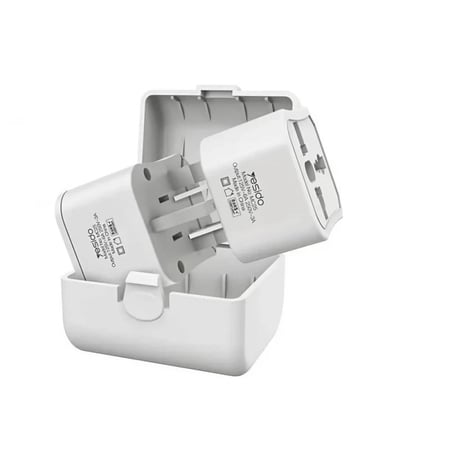 طقم محول قابس كهرباء MC25 من Yesido، متوافق عالميًا، خرج طاقة 750 وات، تقنية شحن ذكية، صغير الحجم وقابل للحمل، ميزات أمان مدمجة، أبيض | MC25