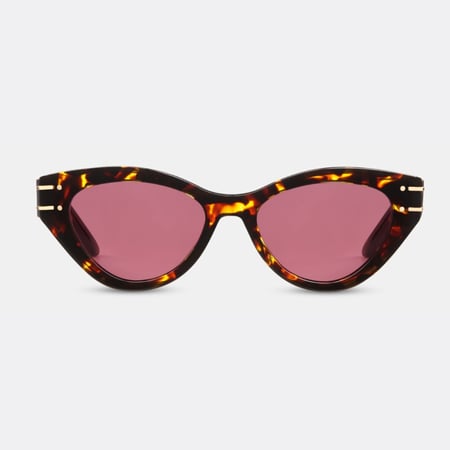 نظارة شمسية على شكل فراشة بنية على شكل صدفة السلحفاة من ديور DIORSIGNATURE B7I