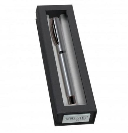 قلم حبر أسود مطلي بالكروم (لون اسود)ONLINE