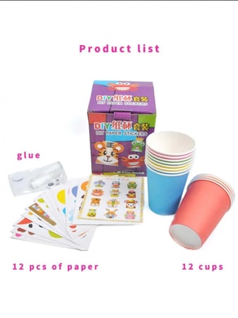 اعمال فنية بالأكواب الملونة