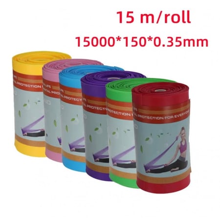 أشرطة مقاومة حلقية مطاطية لتمارين اليوغا مقاس 59 × 5.9 بوصات 15 x 2 x 10سم