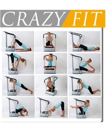 جهاز مساج كريزى فيت - اسود، رمادى