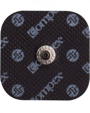 أقطاب كهربائية سهلة الكبس من كومبيكس 5.08 سم × 5.08 سم للحافة والأداء وسبورت إيليت ومحفزات العضلات اللاسلكية، 4 قطع (عبوة من 5)